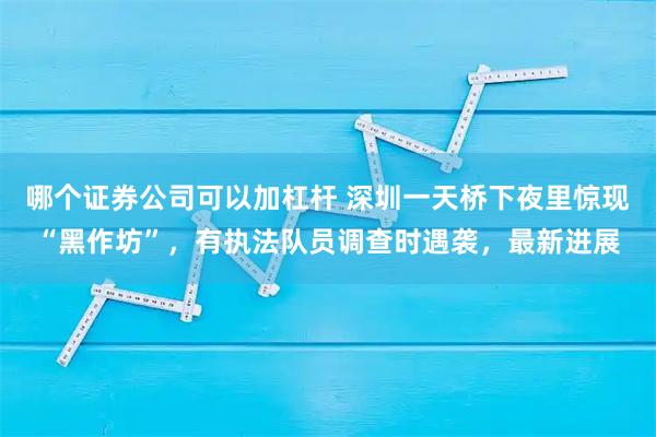 哪个证券公司可以加杠杆 深圳一天桥下夜里惊现“黑作坊”，有执法队员调查时遇袭，最新进展